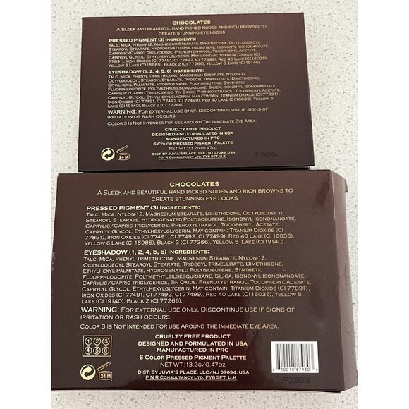 Juvia’s Place The Chocolates By Juvia’s Eyeshadow Palette Matte & Metallic New - Picture 3 of 5